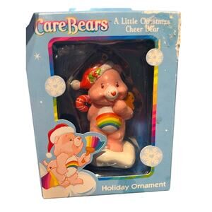 Care Bear pink  A little Christmas cheer Bear Vintage 2004 Holiday Ornament